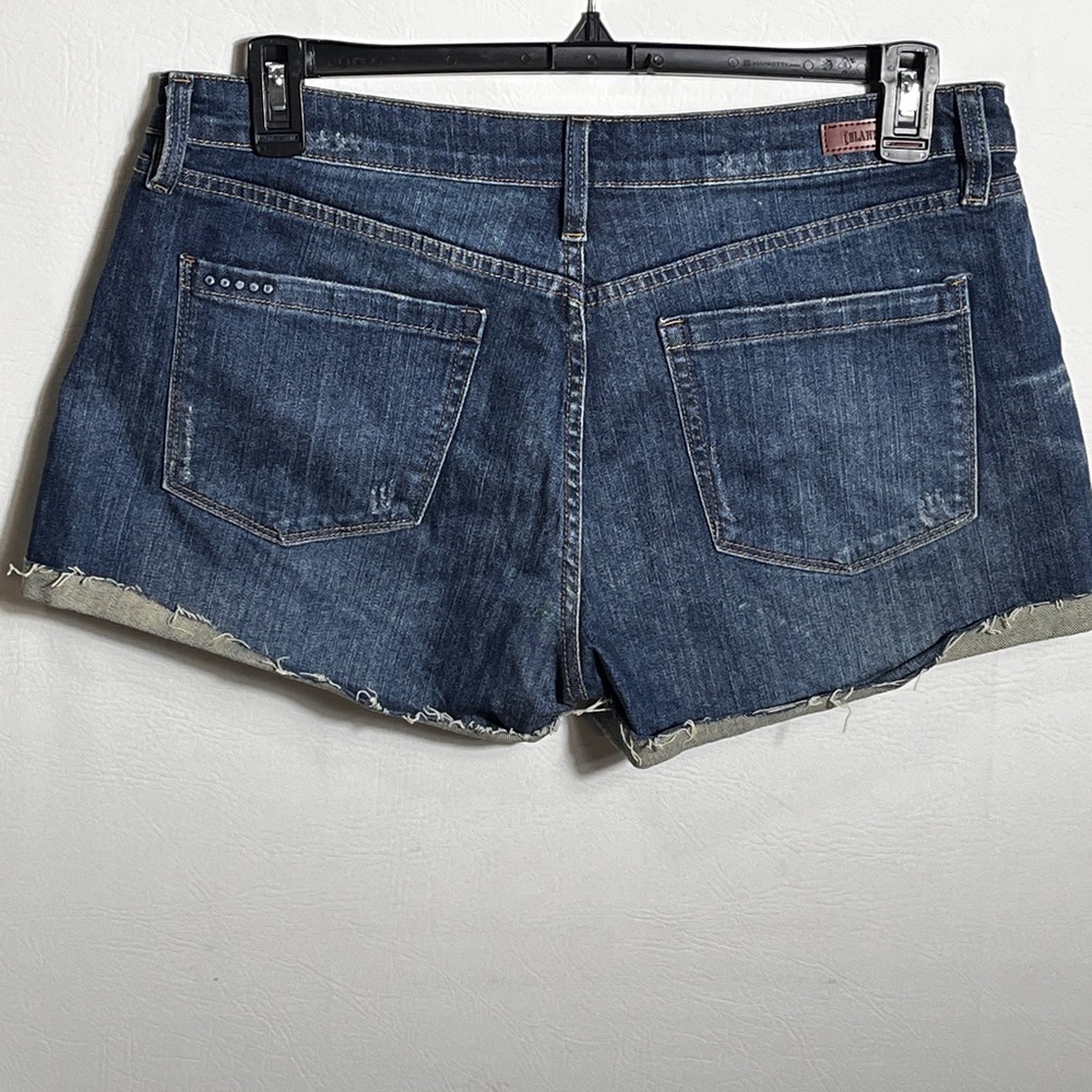 BLANKnyc Fulton Roll Up Short Blue Distressed Denim Sz 30 - Picture 3 of 8